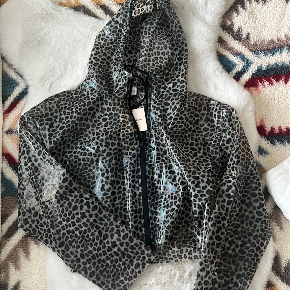 Superdown cropped rain coat